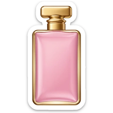 A light pink chocolate bar shaped perfume bottle   sticker