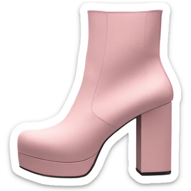 Pale pink platform heeled boots sticker