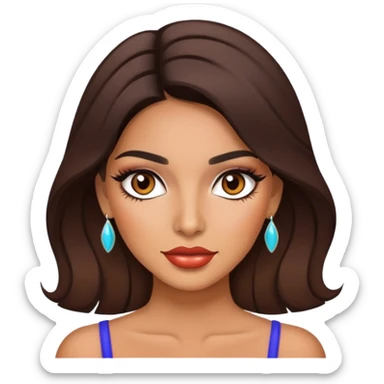 pretty latina baddie with makeup sticker