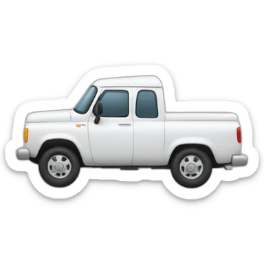 Un homme avec une moustache dans une camionette blanche sticker