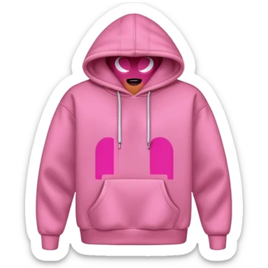 Pink hoodie sticker