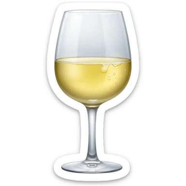 glass of white wine  sticker