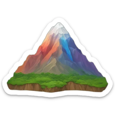 Mountain With colors autism puzzle sticker
