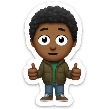 South Park style kid with thumbs up sticker