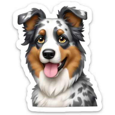 Berger australien bleu merle sticker
