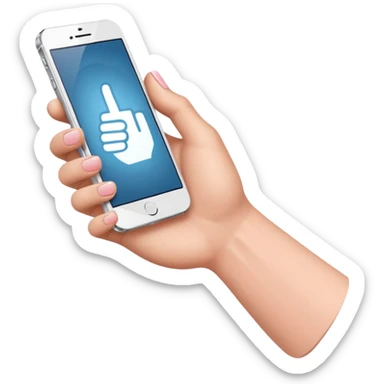 This emoji:🤙 but the lowest tumb is cut sticker