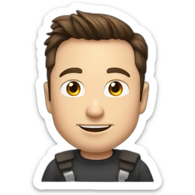 Elon musk qui fait coucou sticker