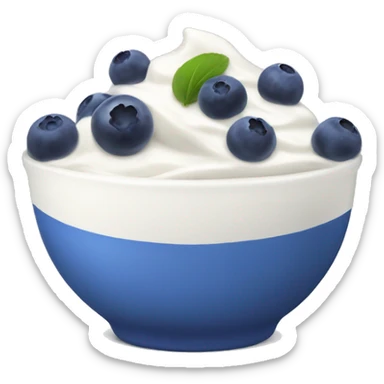 yogurt and blueberries bowl sticker
