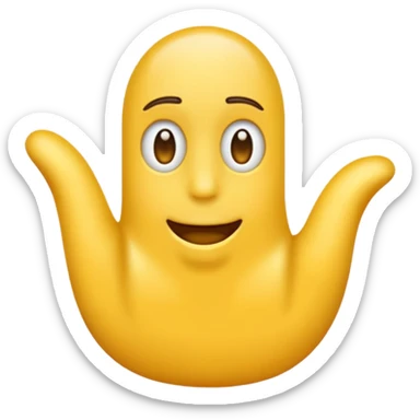 Thumb emoji but the thumb is four times in length sticker