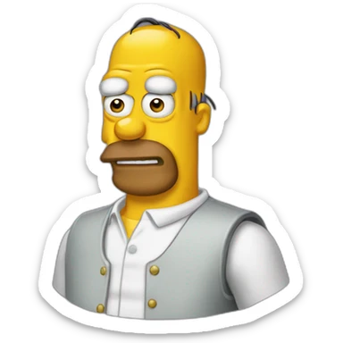 homer simspon bouré sticker