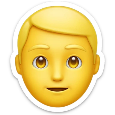 Make a customized yellow head emoji with lit sticker