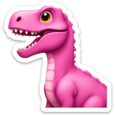 Pink dinosaur  sticker
