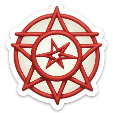 Pentagrams red sticker