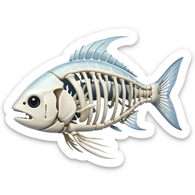 fish skeleton sticker