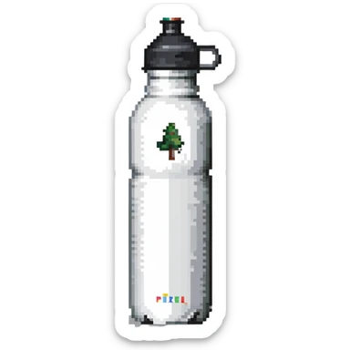 white hiking canteen water bottle sticker