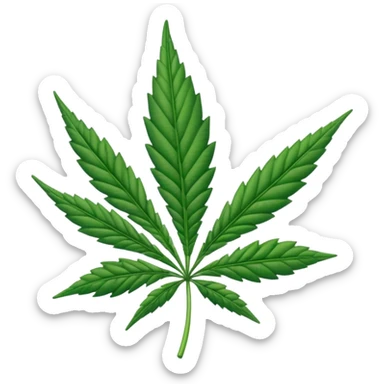 Weed emoji sticker