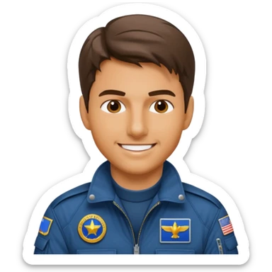 tom cruise in top gun sticker