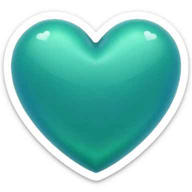 Corazón verde - azul oscuro sticker