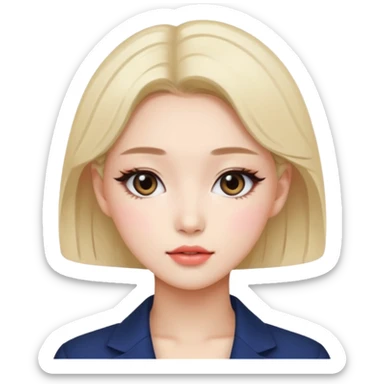 portrait of adult woman, Kpop style sticker