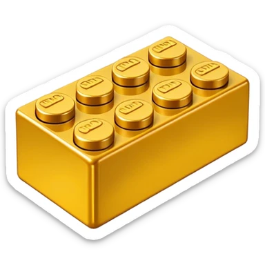Golden lego brick sticker