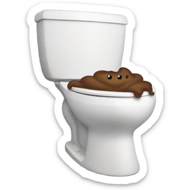 poop in toilet sticker