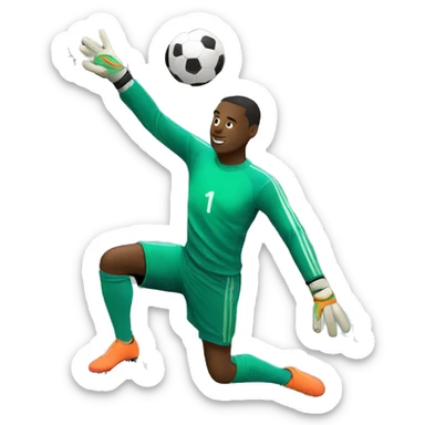 Soccer keeper making a save sticker