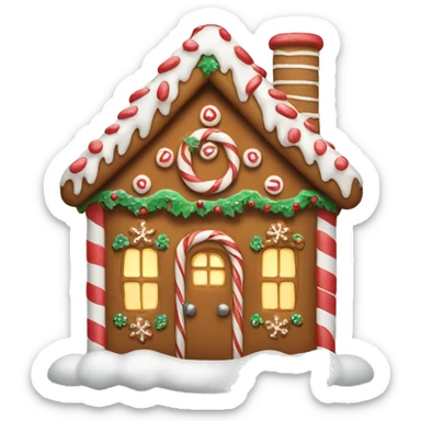 Cute gingerbread christmas house  sticker