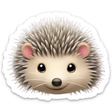 Hedgehog in fog with pink bow  sticker