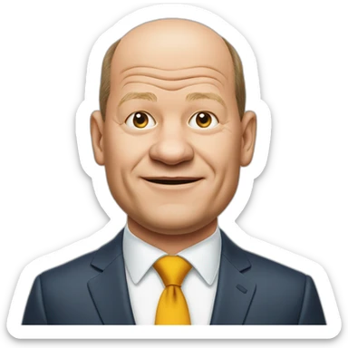 Olaf Scholz als teletabi verkleidet sticker