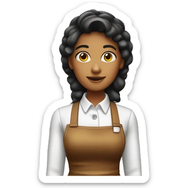 Burger restaurant waitress sticker