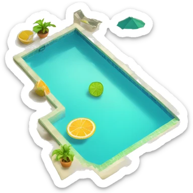 pool and mojito sticker