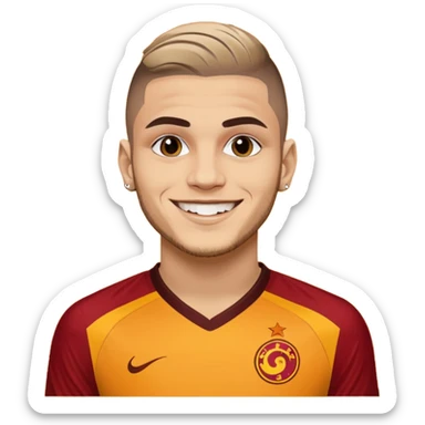 Mauro icardi Galatasaray formasıyla gol sevinci yapıyor sticker
