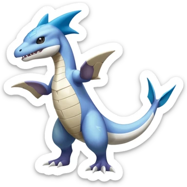 Shiny Koraidon-Latios-Marowak-Gabite-Fakémon-hybrid-creature (full body)  sticker