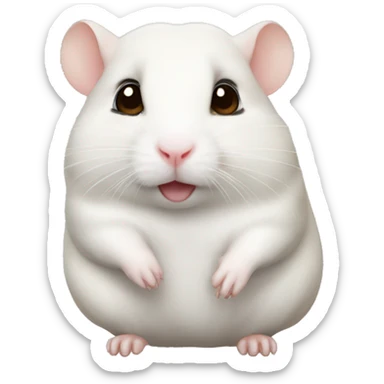 Arab white kandura head male hamster sticker