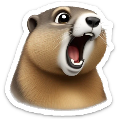 Marmot cursing  sticker