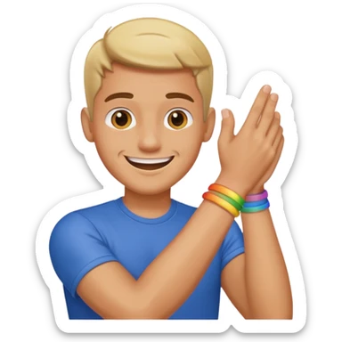 Gay man snapping his wrist like oh yeah girl sticker
