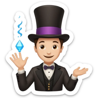 Magic poof cloud magician  sticker