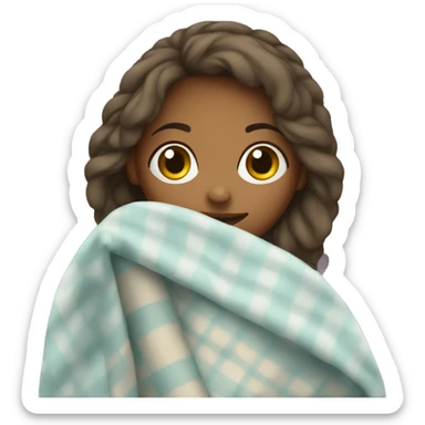 A girl with blanket sticker