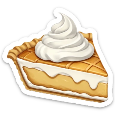 slice of pie with whipped cream sticker