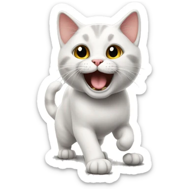 British cat having fun sticker