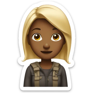 Nonchalant girl sticker