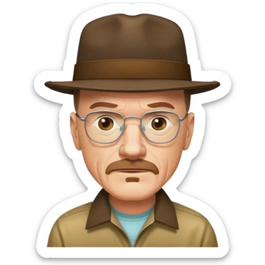 Walter White in hat sticker