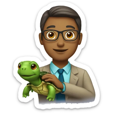 teacher who loves turtles sticker