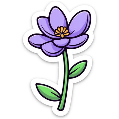 lavender flower sticker