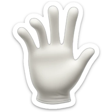 white gloved hand making an ok gesture sticker