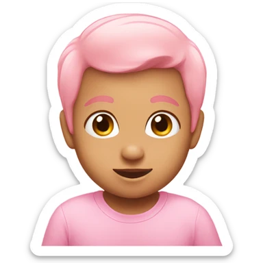 a baby pink hear emoji sticker