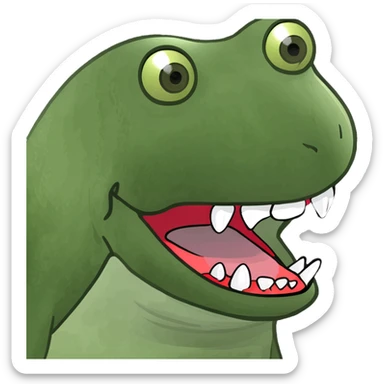 Emoji with teeth with the tongue sticking out sticker