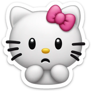 Hello kitty sad sticker