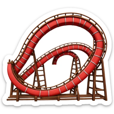 red roller coaster sticker