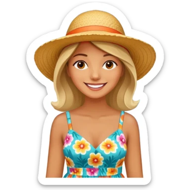 Coastal Town woman sticker